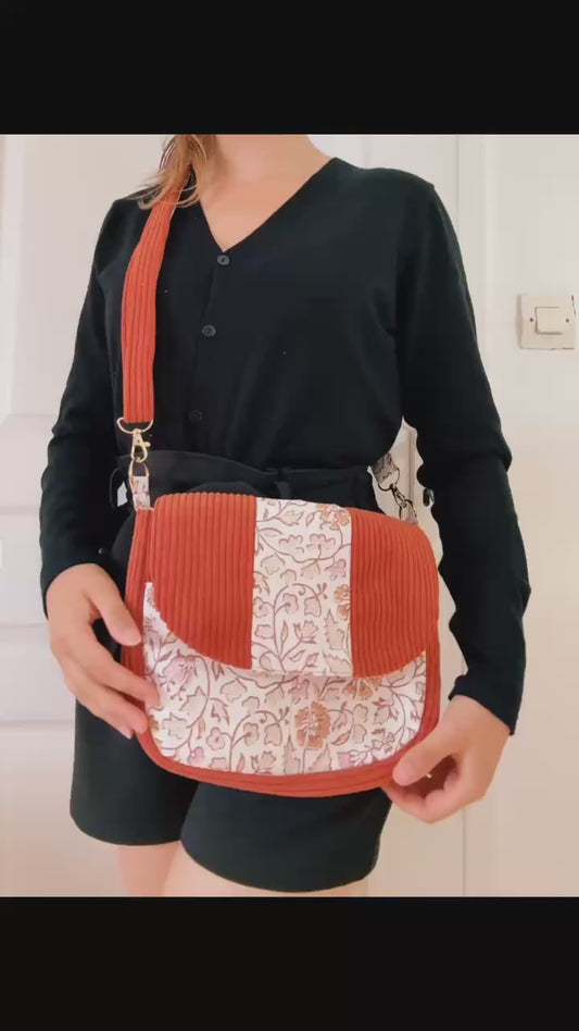 Sac bandoulière " Terre de Fleurs"