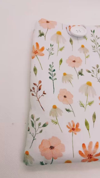 Pochette pour Livre ou Liseuse " Bouquet de Mots " - Modèle Moyen