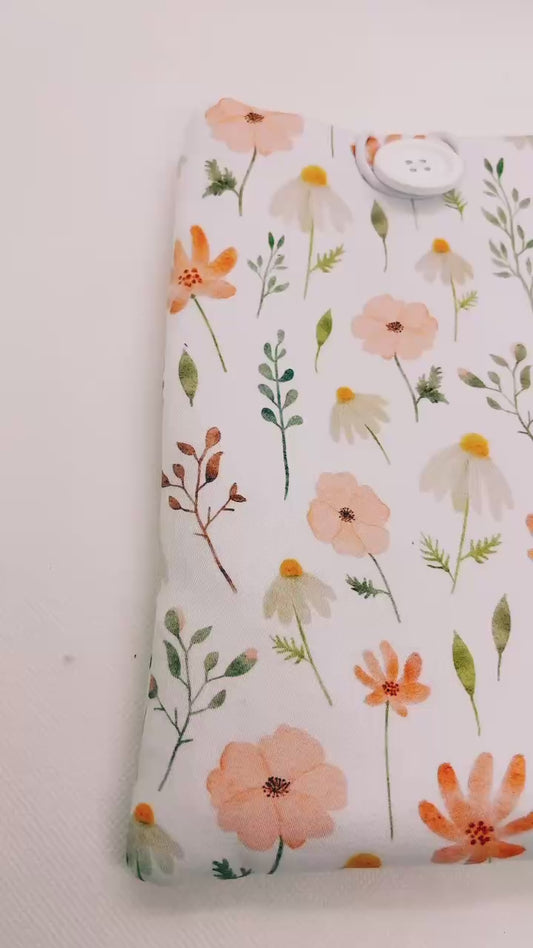 Pochette pour Livre ou Liseuse " Bouquet de Mots " - Modèle Moyen