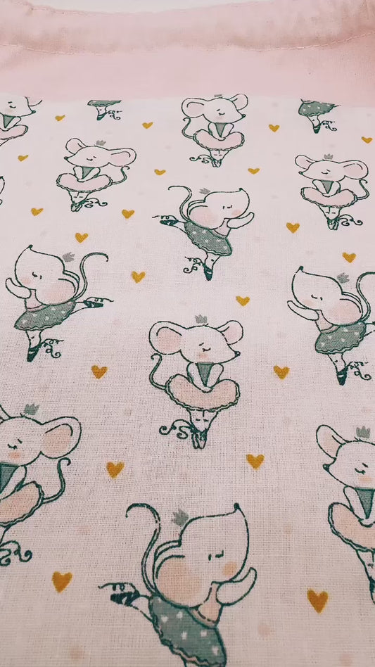 Pochon à cordon " Souris enchantée " Personnalisable - Le Petit Sac à Trésors