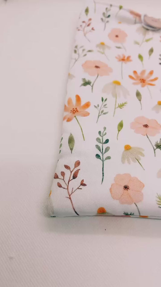Pochette pour Livre ou Liseuse " Bouquet de Mots " - Modèle Grand
