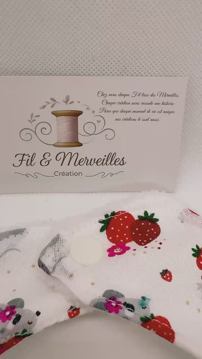 Lot de 2 bavoirs bébé petites souris -  0/18 mois