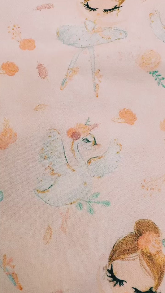 Pochon à cordon " Plume de danse"  - Le Petit sac à Trésors