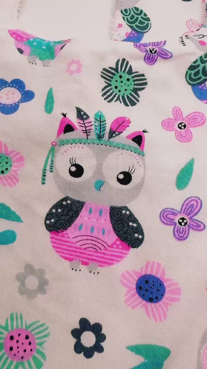 Lot de 2 Bavoirs hibou / 0 à 18 mois