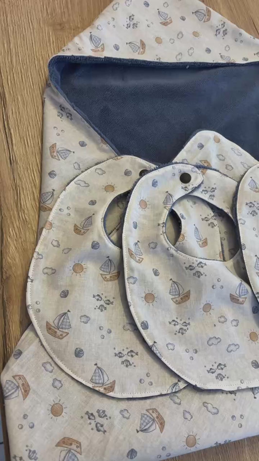 Cape de bain " Petit bateau " - Bébé 0/18 mois