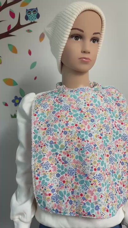 Bavoir maternelle 3/5 ans " Bouille Fleurie"