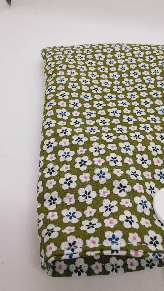 Pochette pour Livre ou Lisseuse "Les Fleurs du livre" - Modèle Moyen