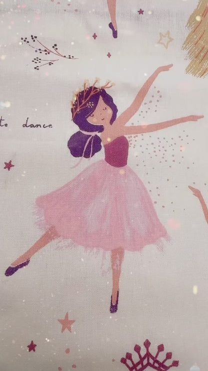 Pochon à cordon " Ballet de Fée " Personnalisable  - Le petit sac à Trésors