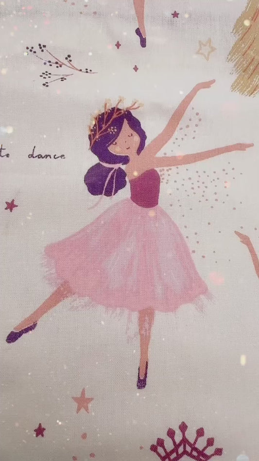 Pochon à cordon " Ballet de Fée " Personnalisable  - Le petit sac à Trésors