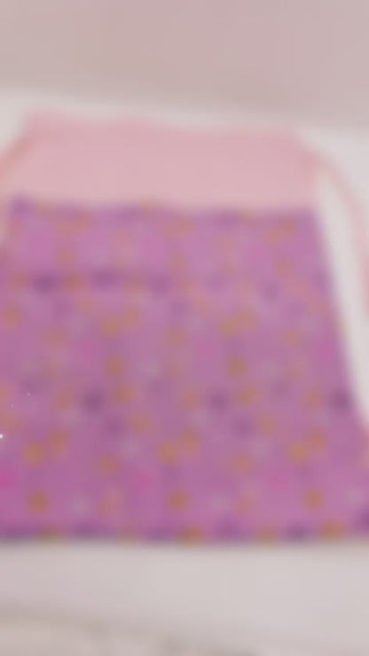 Pochon à cordon " Bal des fleurs" Personnalisable - Le Petit Sac à Trésors