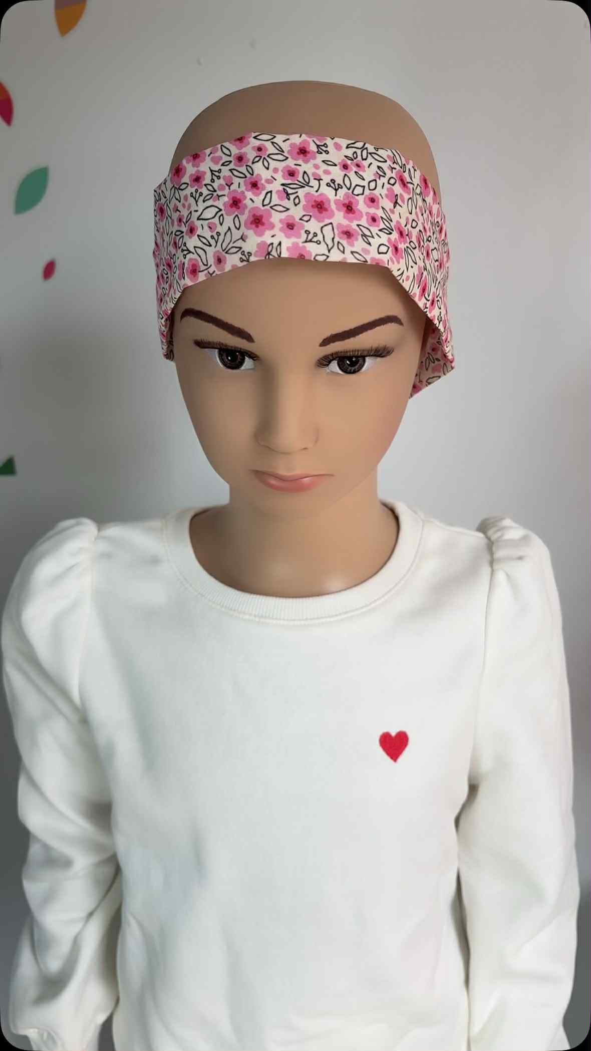 Bandeau à cheveux " Pink Blossom" - Modèle 6/8 ans