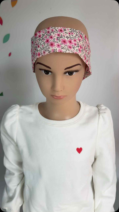 Bandeau à cheveux " Pink Blossom" - Modèle 6/8 ans
