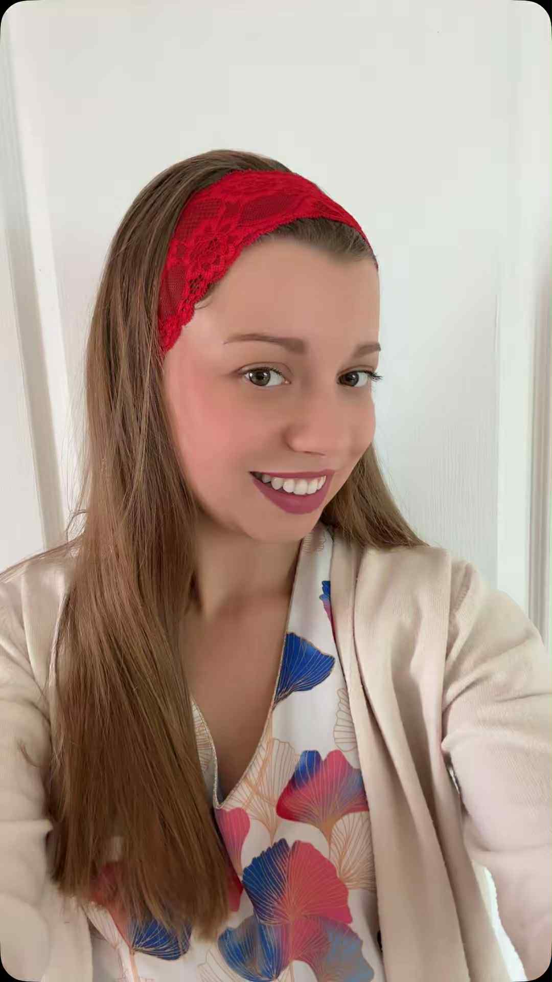 Bandeau à cheveux " Rouge Passion"