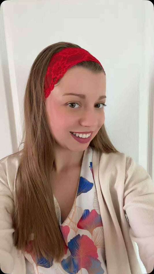 Bandeau à cheveux " Rouge Passion"