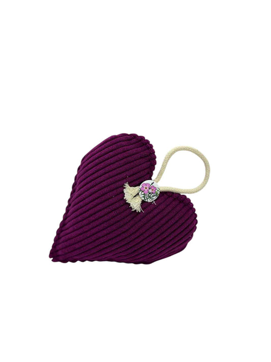 Coeur enchanté aubergine " Coeur Tendre "