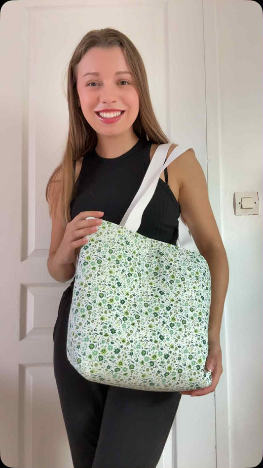 Sac Cabas matelassé " Vertige Fleuri"